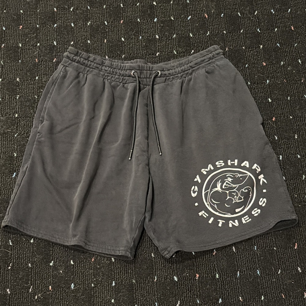 Gymshark Legacy Sweat Shorts Men's SZ Large Black Drawstring Waist Athletic